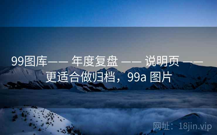 99图库—— 年度复盘 —— 说明页 —— 更适合做归档，99a 图片